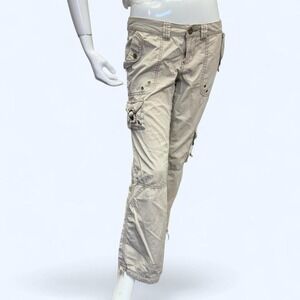 Y2K Cargo  Pants 🤍 Utility Low Rise Trousers